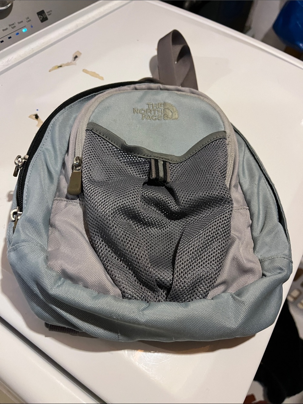 The North Face Light Blue and Gray Compact Daypack Backpack
